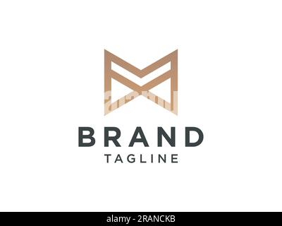 Lettre abstraite M logo Triangle géométrique. Elément de modèle de conception de logo vectoriel plat. Illustration de Vecteur