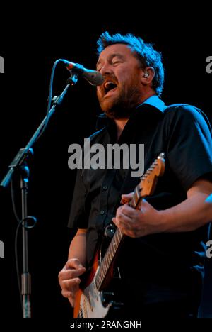 Guy Garvey - Elbow, V2009, Hylands Park, Chelmsford, Essex, Royaume-Uni - 23 août 2009 Banque D'Images