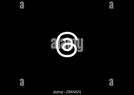 Juillet 5 , 2023 ,kochi , Inde Meta, Instagram threads Twitter logo concurrent Banque D'Images