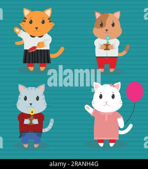 Chat mignon. Illustration vectorielle Illustration de Vecteur