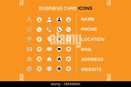 3d systyle carte de visite en utilisant le modèle d'icônes, icône vectorielle plate, icônes pro .. Illustration de Vecteur