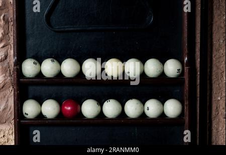 Boules de billard. Billard jeu de billard Banque D'Images