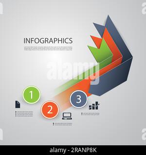 Conception infographique - rubans numérotés Illustration de Vecteur