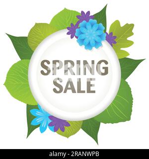 Symbole de vente au printemps, affiche de vente, brochure, brochure, panneau de boutique Illustration de Vecteur