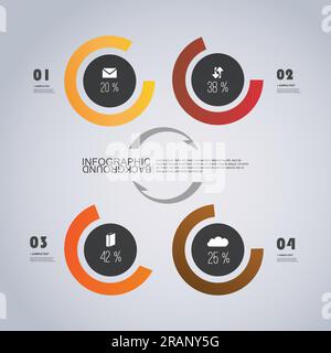 Conception infographique circulaire avec graphique à secteurs Illustration de Vecteur