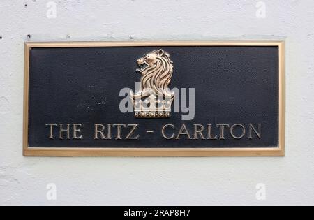 Le Ritz-Carlton hôtel de luxe 600 Stockton Street Nob Hill San Francisco Californie États-Unis Banque D'Images