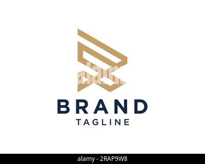 Lettre initiale R logo commercial. Elément de modèle de conception de logo vectoriel plat. Illustration de Vecteur