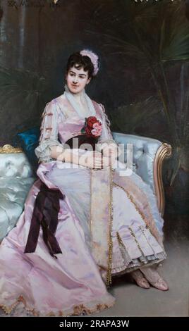 Portrait de Mme Cornelius Vanderbilt II, (Alice Claypoole Gwynne) 1880 par Raimundo de Madrazo Banque D'Images