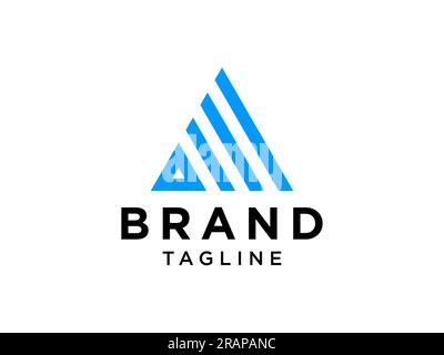 Lettre abstraite A logo Triangle géométrique. Elément de modèle de conception de logo vectoriel plat Illustration de Vecteur
