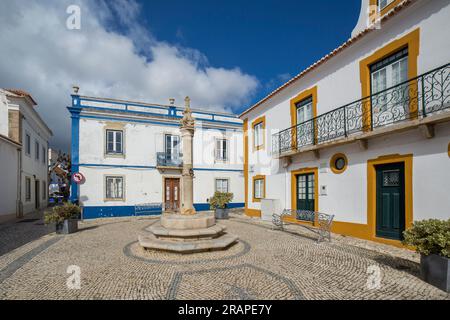 rue dans le centre de Ericeira village Mafra Portugal Banque D'Images