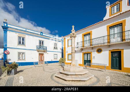 rue dans le centre de Ericeira village Mafra Portugal Banque D'Images