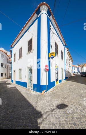 rue dans le centre de Ericeira village Mafra Portugal Banque D'Images