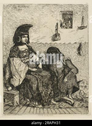 Femme juive d'Alger 1833 par Eugène Delacroix Banque D'Images