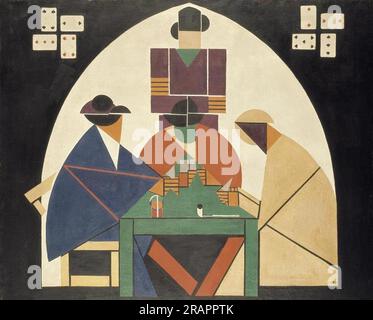 The Card Players 1916 de Theo van Doesburg Banque D'Images