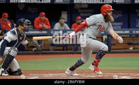 Philadelphia Phillies' Trea Turner during the fifth inning of a baseball  game, Friday, June 9, 2023, in Philadelphia. (AP Photo/Matt Rourke Stock  Photo - Alamy