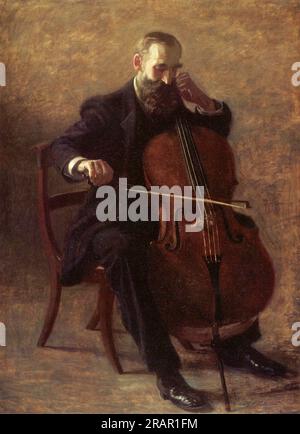 The Cello Player 1896 de Thomas Eakins Banque D'Images