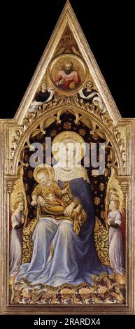 Quaratesi retable, Vierge et enfant 1425 par Gentile da Fabriano Banque D'Images