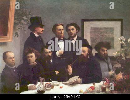 Le coin de la Table 1872 par Henri Fantin-Latour Banque D'Images