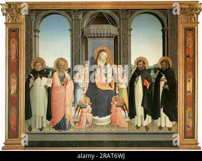 Retable San Domenico 1430 par FRA Angelico Banque D'Images