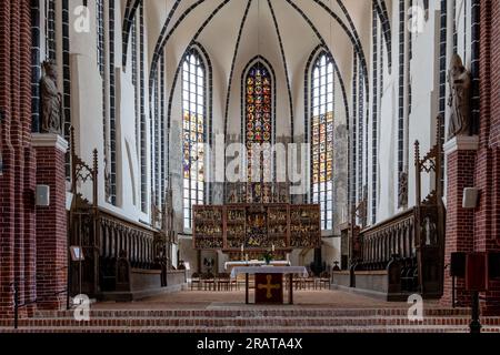 Salle d'autel de St. Marienkirche à Salzwedel Banque D'Images