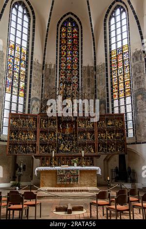 Salle d'autel de St. Marienkirche à Salzwedel Banque D'Images