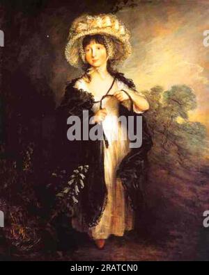 Miss Elizabeth Haverfield 1782 par Thomas Gainsborough Banque D'Images