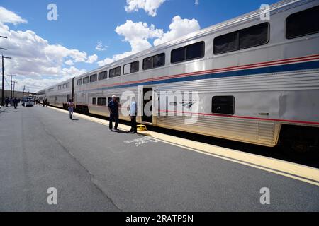 Train de passagers AMTRAK à la gare d'El Paso, TX Banque D'Images