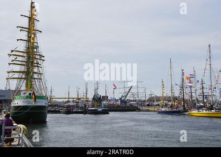 Den Helder, pays-Bas. 2 juillet 2023. Grand voilier Alexander von Humboldt dans le port de Den Helder pendant la voile 2023. Photo de haute qualité Banque D'Images