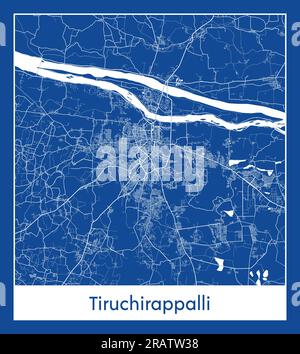 Tiruchirappalli Inde Asia City carte bleu illustration vectorielle Illustration de Vecteur