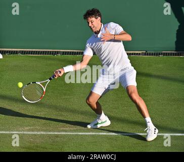 Londres, GBR. 05 juillet 2023. Londres Wimbledon Championships Day 3 05//07/2023 Dominic Thiem (AUT) perd le match de premier tour crédit : Roger Parker/Alamy Live News Banque D'Images
