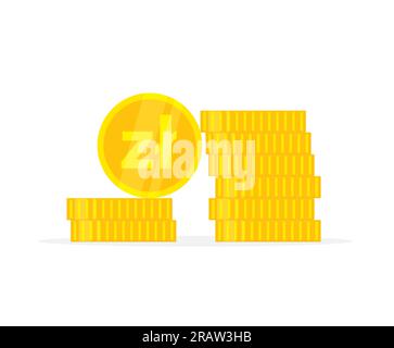 pièces de monnaie zloty polonais - illustration vectorielle Illustration de Vecteur