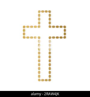 croix religieuse chrétienne dorée - illustration vectorielle Illustration de Vecteur