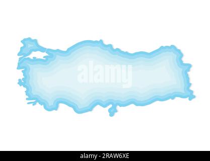 Carte bleue de Turquie - illustration vectorielle Illustration de Vecteur