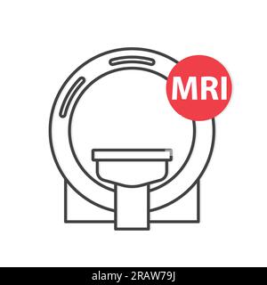 Acronyme IRM (imagerie par résonance magnétique) et icône de machine à résonance - illustration vectorielle Illustration de Vecteur