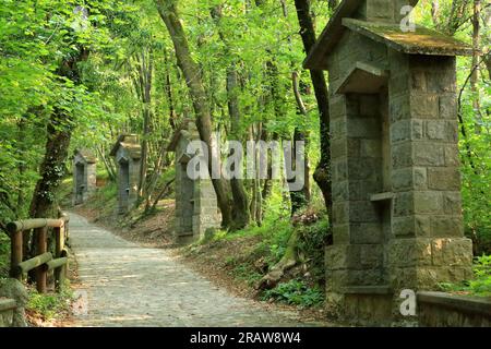 Chapelle Madonna della Ceriola. Santuario della Madonna della Ceriola. Monte Isola. Lac d'Iseo, Lago d'Iseo, Iseosee, Italie Banque D'Images