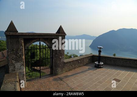 Chapelle Madonna della Ceriola. Santuario della Madonna della Ceriola. Monte Isola. Lac d'Iseo, Lago d'Iseo, Iseosee, Italie Banque D'Images