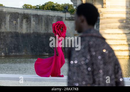 Paris, Frankreich. 05 juillet 2023. VALENTINO haute Couture automne-hiver 2023 Runway pendant la semaine de la haute Couture le 2023 juillet - Paris ; France 05/07/2023 crédit : dpa/Alamy Live News Banque D'Images