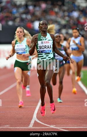 Mary Moraa (KEN) remporte le 800m féminin en 1:57,43 lors de l'Athletiissima, vendredi 30 juin 2023, à Lausanne, Suisse. (Jiro Mochizuki/image du sport) Banque D'Images