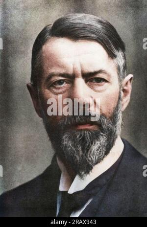 Portrait du sociologue allemand Max Weber - Portrait du sociologue allemand Max Weber (1864 - 1920). Banque D'Images