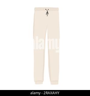 HOMMES GARÇONS BAS WEAR JOGGERS PANTALONS VECTOR pantalons de sport isolé sur blanc, Illustration de Vecteur