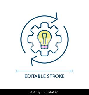 Icône de couleur RVB de la solution créative Illustration de Vecteur