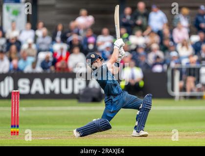 Harry est venu frapper pour le Derbyshire dans un match de Vitality Blast entre Derbyshire Falcons et Worcestershire Rapids. Banque D'Images