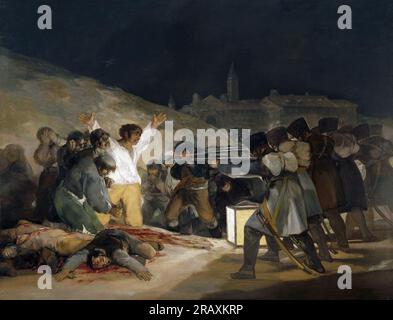 Le 3 mai 1808 (exécution des défenseurs de Madrid) 1814 par Francisco Goya Banque D'Images