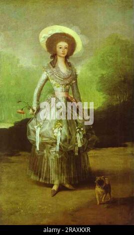 La Marquesa de Pontejos 1786 de Francisco Goya Banque D'Images