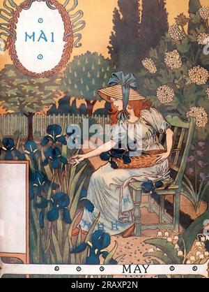 La Belle Jardinière – mai 1896 par Eugène Grasset Banque D'Images