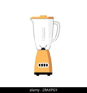 Blender vecteur de couleur pastel plat dans le style de dessin animé. Icône d'ustensile électrique de cuisson couleur. Ensemble de symboles colorés pour le concept de cuisine. Illustration de Vecteur