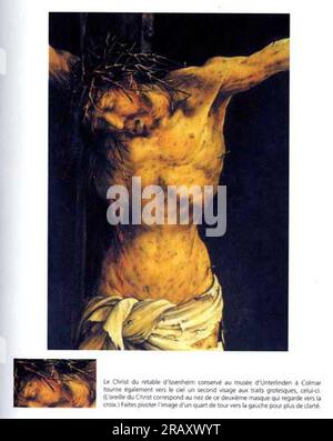 Christ sur la Croix (détail du panneau central de la Crucifixion du retable d'Isenheim) 1515 par Matthias Grünewald Banque D'Images