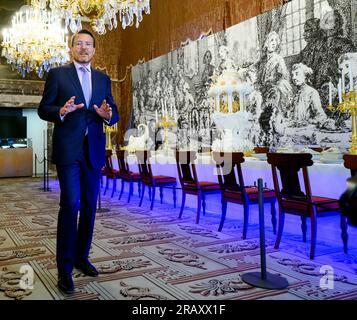 Amsterdam, Niederlande. 05 juillet 2023. Prins Constantijn des pays-Bas au Palais Royal d'Amsterdam, le 05 juillet 2023, pour inaugurer l'exposition le Prince et la ville - Willem V à Amsterdam crédit : Albert Ph vd Werf/Netherlands OUT/point de vue OUT/dpa/Alamy Live News Banque D'Images