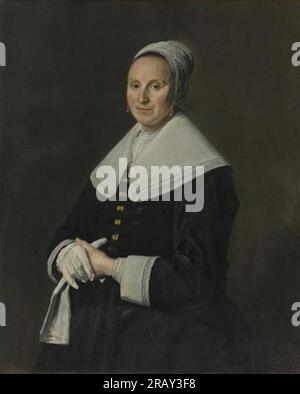 Portrait de femme avec gants 1650 par Frans Hals Banque D'Images
