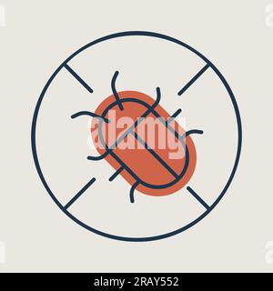 Lutter contre les insectes nuisibles. Icône de vecteur de protection des plantes contre les épaves. Symbole graphique pour l'agriculture, le jardin et les plantes site Web et les applications design, logo, app Illustration de Vecteur